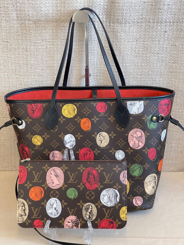 100 Original Louis Vuitton Neverfull set Fornasetti Preloved Designer